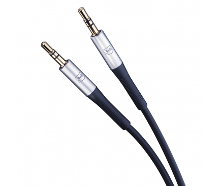 Cablu Audio 3.5mm - 3.5mm 3MK, 1m, Negru 