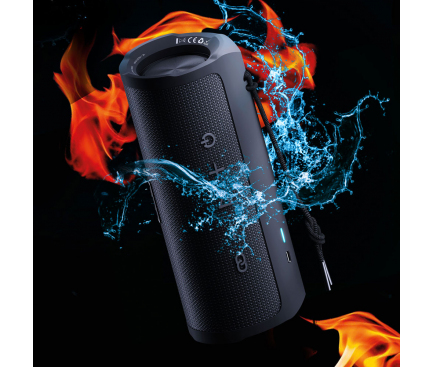 Boxa Portabila Bluetooth 3MK Fuego, 30W, TWS, Waterproof, Neagra