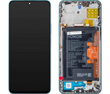 Display cu Touchscreen Honor 90 Lite / X8a, cu Rama si Acumulator, Albastru (Cyan Lake), Service Pack 0235AEUJ 