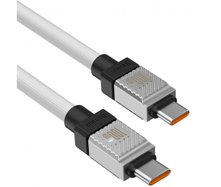 Cablu Date si Incarcare USB-C - USB-C Baseus CoolPlay, 100W, 2m, Alb CAKW000302
