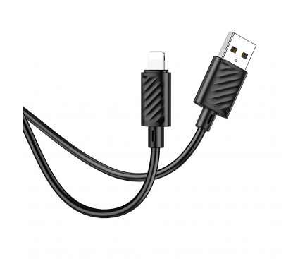Cablu Date si Incarcare USB-A - Lightning HOCO X88, 18W, 1m, Negru 