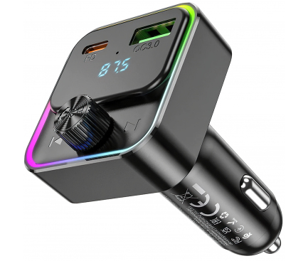 Modulator FM Bluetooth HOCO E81, 1 x USB-A - 1 x USB-C 