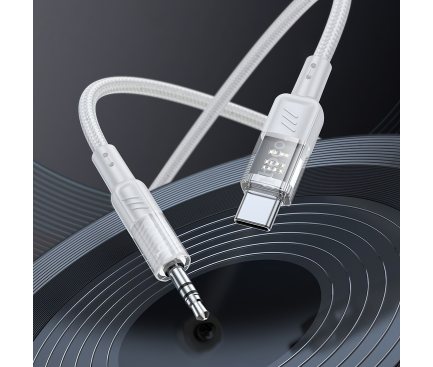 Cablu Audio USB-C - 3.5mm HOCO UPA27, 1.2m, Gri 