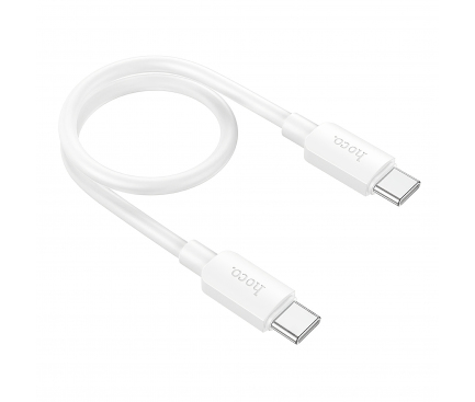 Cablu Date si Incarcare USB-C - USB-C HOCO X96, 60W, 0.25m, Alb 
