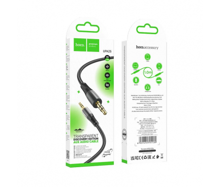 Cablu Audio 3.5mm - 3.5mm HOCO UPA25, 1m, Negru 