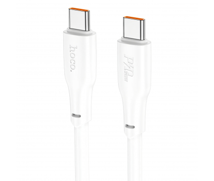 Cablu Date si Incarcare USB-C - USB-C HOCO X93, 240W, 2m, Alb 