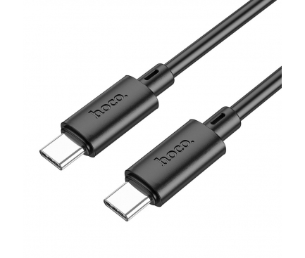 Cablu Date si Incarcare USB-C - USB-C HOCO X88, 60W, 1m, Negru 