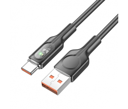 Cablu Date si Incarcare USB-A - USB-C HOCO U120, 100W, 1m, Negru 