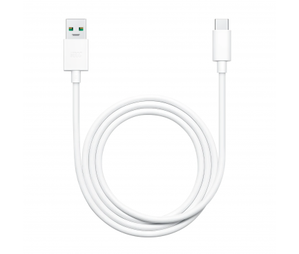Cablu Date si Incarcare USB-A - USB-C Oppo DL129, 65W, 1m, Alb