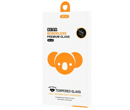 Folie de protectie Ecran Bear Borderless pentru Apple iPhone 12 Pro Max, Sticla Securizata, Full Glue