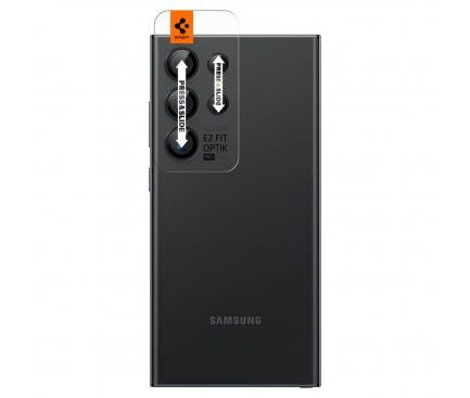 Folie de protectie Camera spate Spigen EZ FIT pentru Samsung Galaxy S24 Ultra S928, Sticla Securizata, Set 2 bucati