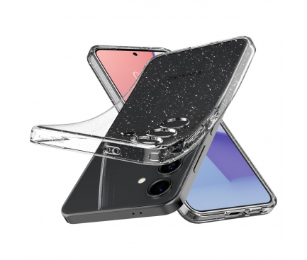 Husa pentru Samsung Galaxy S24 S921, Spigen, Liquid Crystal Glitter, Transparenta 