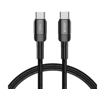 Cablu Date si Incarcare USB-C - USB-C Tech-Protect Ultraboost EVO, 100W, 1m, Negru 