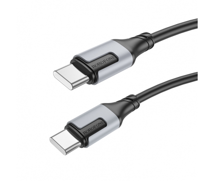 Cablu Date si Incarcare USB-C - USB-C Borofone BX101 Creator, 60W, 1m, Negru 