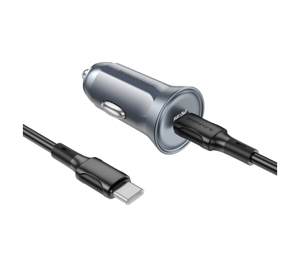 Incarcator Auto Cu Cablu USB-C Borofone BZ26 Searcher, 30W, 3A, 1 x USB-C, Gri