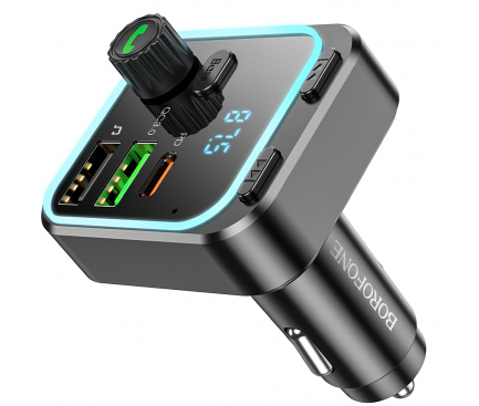 Modulator FM Bluetooth Borofone BC53 Highway, 2 x USB-A - 1 x USB-C 