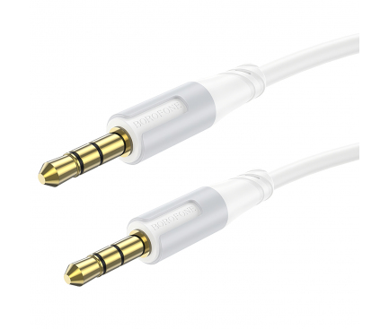 Cablu Audio 3.5mm - 3.5mm Borofone BL19 Creator, 1m, Alb 