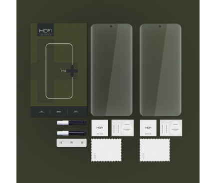 Folie de protectie Ecran HOFI PRO+ pentru Xiaomi Redmi Note 13 Pro+, Sticla Securizata, UV Glue, Set 2 bucati