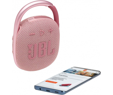 Boxa Portabila Bluetooth JBL Clip 4, 5W, Pro Sound, Waterproof, Roz JBLCLIP4PINK 