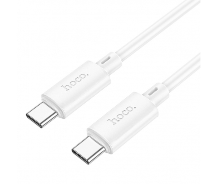 Cablu Date si Incarcare USB-C - USB-C HOCO X88, 60W, 1m, Alb 