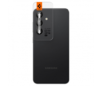 Folie de protectie Camera spate Spigen EZ FIT pentru Samsung Galaxy S24+ S926, Sticla Securizata, Set 2 bucati 