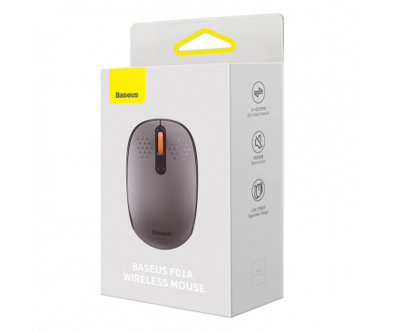 Mouse Wireless Baseus F01A, 1600DPI, Gri B01055502833-00 