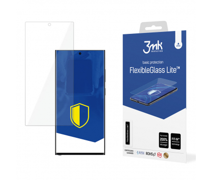 Folie de protectie Ecran 3MK FlexibleGlass Lite pentru Samsung Galaxy S24 Ultra S928, Sticla Flexibila, Full Glue 
