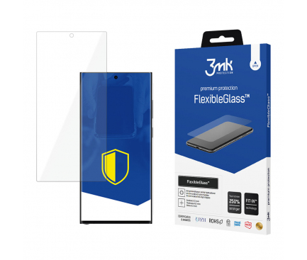 Folie de protectie Ecran 3MK FlexibleGlass pentru Samsung Galaxy S24 Ultra S928, Sticla Flexibila, Full Glue 