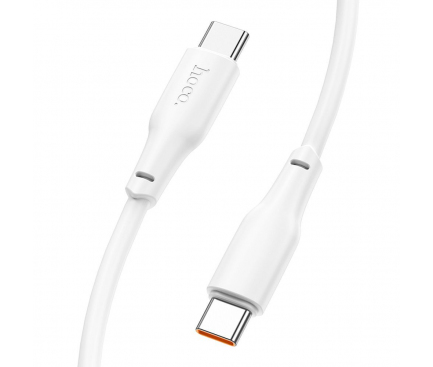 Cablu Date si Incarcare USB-C - USB-C HOCO X93, 100W, 1m, Alb 