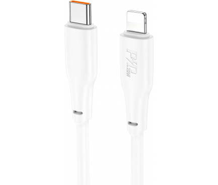 Cablu Date si Incarcare USB-C - Lightning HOCO X93, 20W, 1m, Alb 