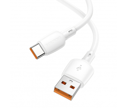 Cablu Date si Incarcare USB-A - USB-C Borofone BX93, 100W, 1m, Alb 