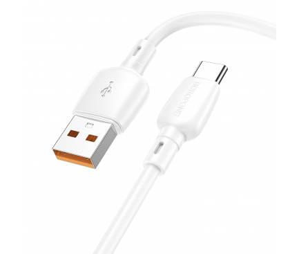 Cablu Date si Incarcare USB-A - USB-C Borofone BX93, 100W, 1m, Alb 