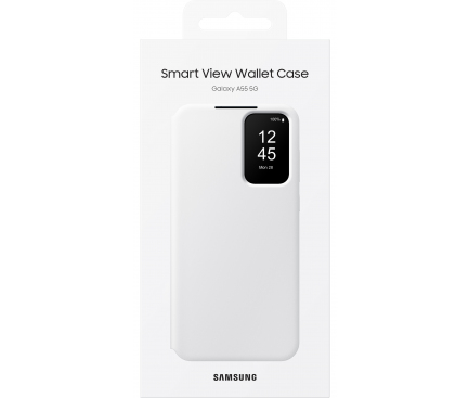 Husa pentru Samsung Galaxy A55 5G A556, S-View Wallet, Alba EF-ZA556CWEGWW 