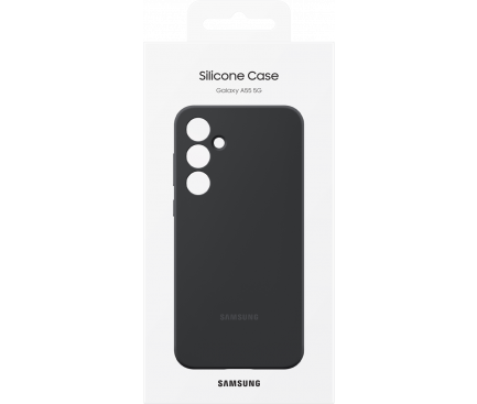 Husa pentru Samsung Galaxy A55 5G A556, Silicone Case, Neagra EF-PA556TBEGWW 
