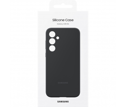 Husa pentru Samsung Galaxy A35 5G A356, Silicone Case, Neagra EF-PA356TBEGWW 