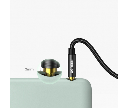 Cablu Audio 3.5mm - 3.5mm UGREEN AV112, 1.5m, Albastru 