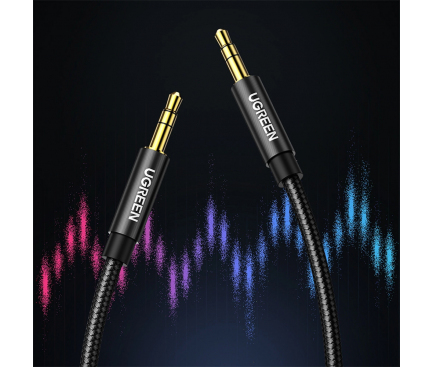 Cablu Audio 3.5mm - 3.5mm UGREEN AV112, 2m, Negru 