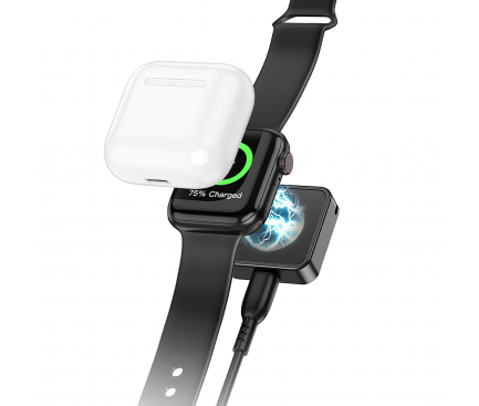 Incarcator Wireless HOCO CW55 pentru Apple Watch Series, Negru 