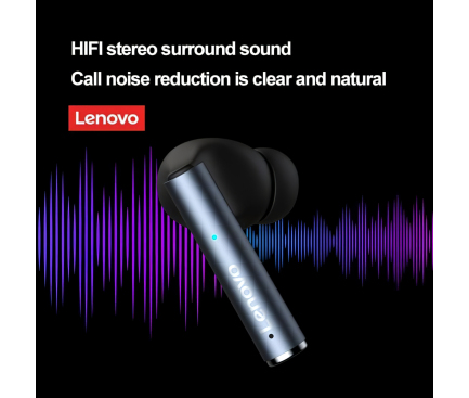 Handsfree Bluetooth Lenovo LP60, TWS, Negru 