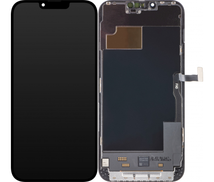 Display cu Touchscreen ZY pentru Apple iPhone 13 Pro Max, cu Rama, Versiune LCD In-Cell, Negru 