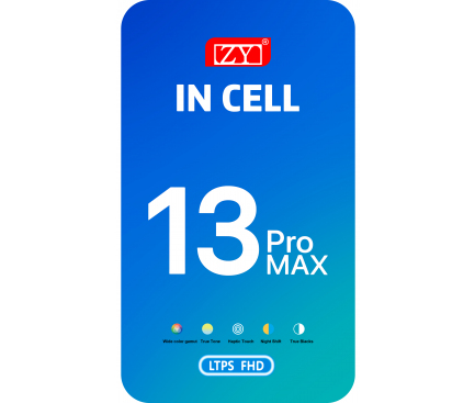 Display cu Touchscreen ZY pentru Apple iPhone 13 Pro Max, cu Rama, Versiune LCD In-Cell, Negru 
