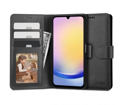 Husa pentru Samsung Galaxy A25 A256, Tech-Protect, Wallet, Neagra 