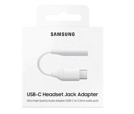 Adaptor Audio USB-C - 3.5mm Samsung EE-UC10J, Alb, Swap 