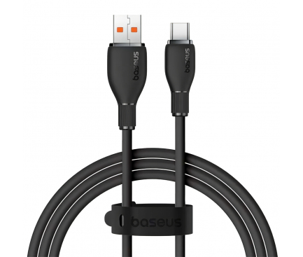 Cablu Date si Incarcare USB-A - USB-C Baseus Pudding, 100W, 2m, Negru P10355703111-01 