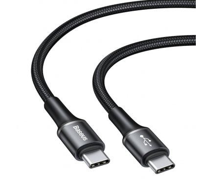 Cablu Date si Incarcare USB-C - USB-C Baseus Halo, 60W, 1m, Negru CATGH-J01 