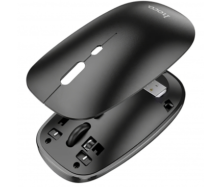 Mouse Wireless HOCO GM15, 1600DPI, Negru 