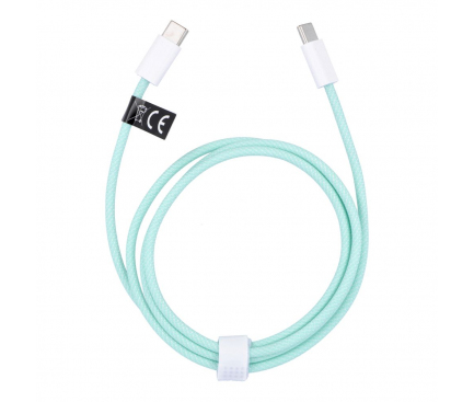 Cablu Date si Incarcare USB-C - USB-C OEM C263, 60W, 1m, Verde 