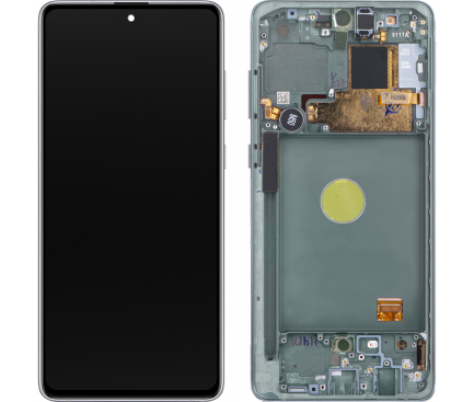 Display cu Touchscreen Samsung Galaxy Note10 Lite N770, cu Rama, Argintiu, Swap GH82-22055B 