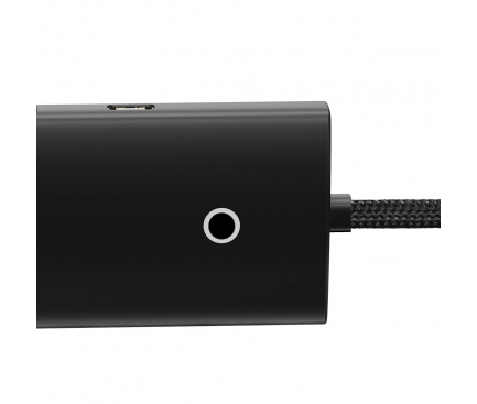 Hub USB-C Baseus Lite, 4 x USB-A 3.0 - 1 x USB-C, 1m, Negru WKQX030401 