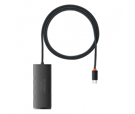 Hub USB-C Baseus Lite, 4 x USB-A 3.0 - 1 x USB-C, 1m, Negru WKQX030401 